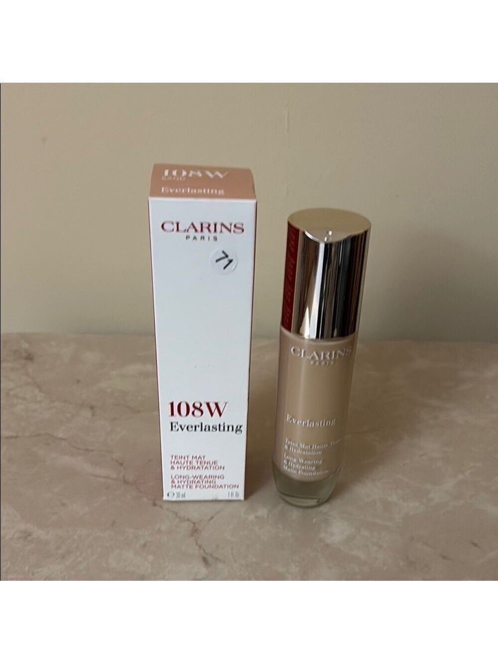 Clarins Foundation - 108W Everlasting NIB